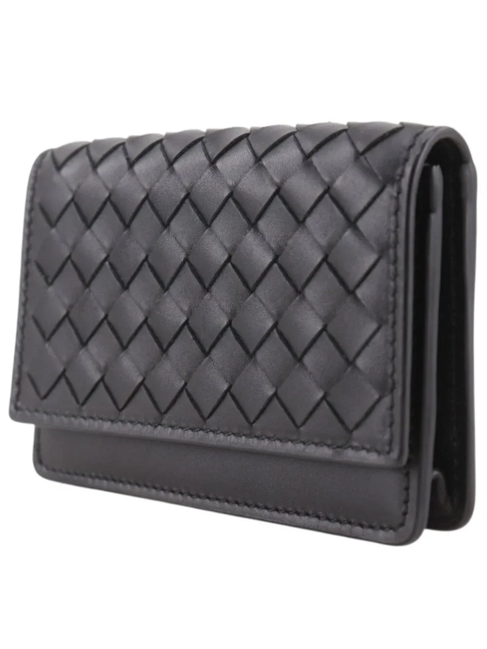 Bottega Veneta Card Case Calf Black Business Holder